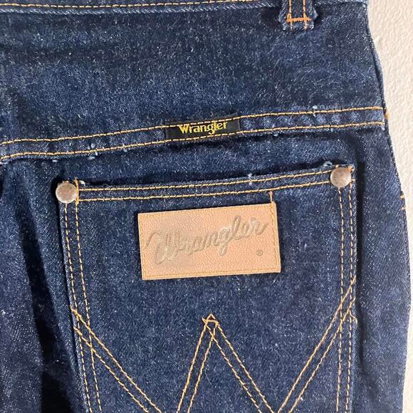 Vintage 90s Wrangler Dark Wash‎ Denim Flare High Waisted Jeans - Picture 5 of 5